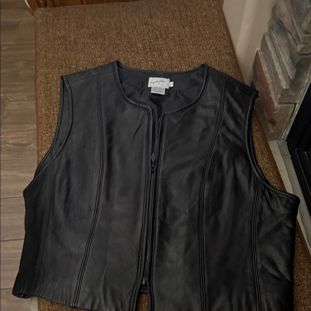 Black Leather Vest
